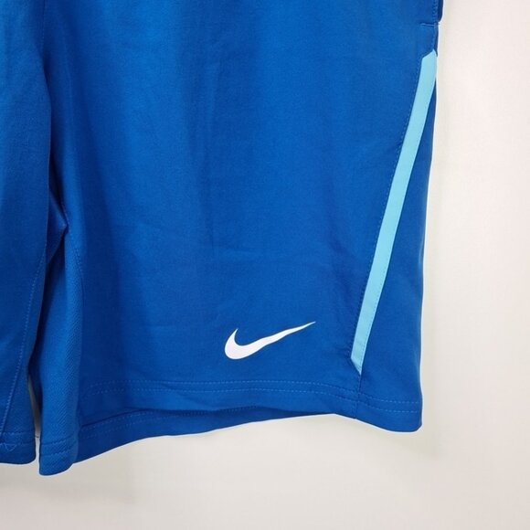 Nike Dri Fit Power Men's Woven Blue Athletic Shorts Sportswear Size M - Picture 3 of 9